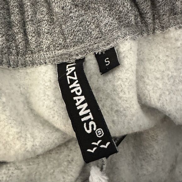 NWT LazyPants High Rise elastic at Waistband Fleece Active Joggers Small Grey - Picture 6 of 7
